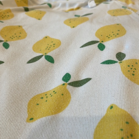 Hanna Andersson Lemon “Lemonade” Jogger Pants Pajamas XS Organic Cotton - Picture 4 of 5
